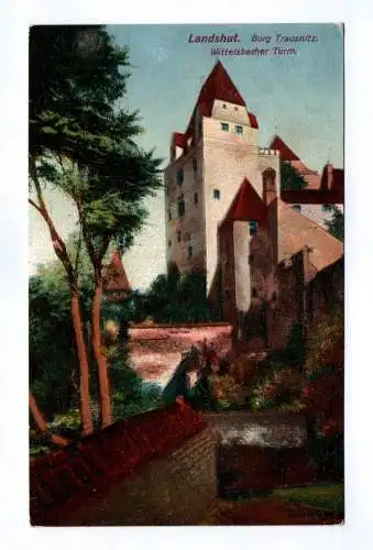 Ak Landshut Burg Trausnitz Wittelsbacher Turm 1920