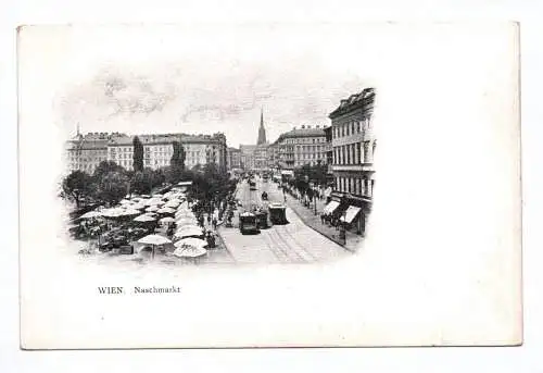 Litho Ak Wien Naschmarkt Mariahilf