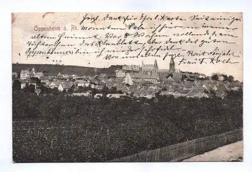 Ak Oppenheim am Rhein 1909