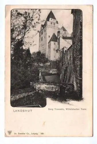 Ak Landshut Burg Trausnitz Wittelsbacher Turm 1903