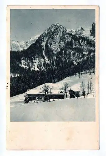 Ak Alpenwirtschaft Vorderbrand bei Berchtesgaden im Winter 1919