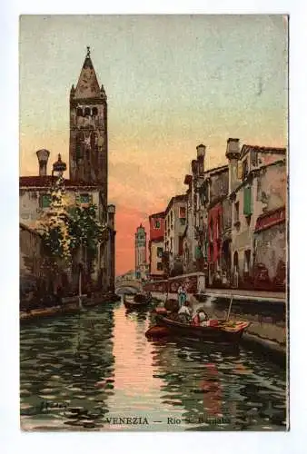 Künstler Ak Venezia Rio S. Barnaba 1909 Venedig