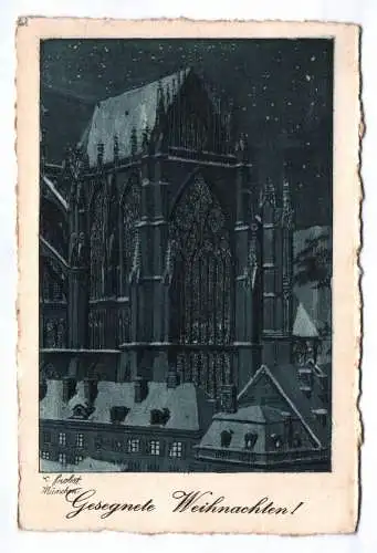 Künstler Ak Kirche Dom München Gesegnete Weihnachten
