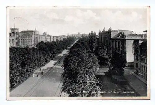 Ak München Maximilianstraße mit Maximilianeum 1933