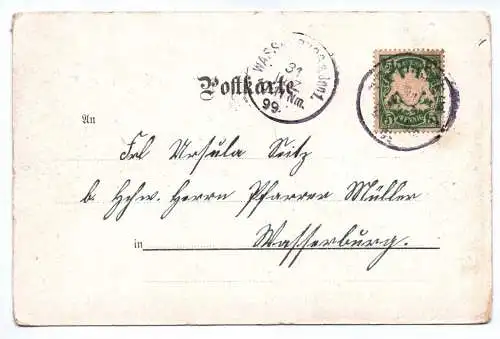 Litho Ak Gruss aus Maria-Eck 1899 Kloster