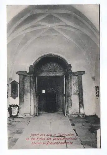 Ak Portal aus dem 11. Jahrhundert Frauenchiemsee 1908