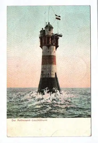 Ak Der Rothesand Leuchtturm Brannenburg 1906