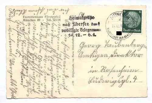 Ak Exerzitienhaus Fürstenried München 1936