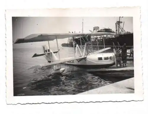 Foto Wasserflugzeug aircraft Doppeldecker 1930er