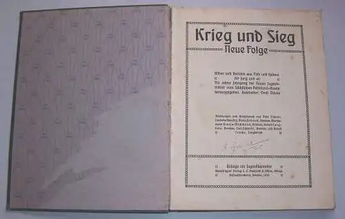 Krieg & Sieg Neue Folge Beilage Jugendkalender Ernst Thiene 1916 IWW Kinderbuch