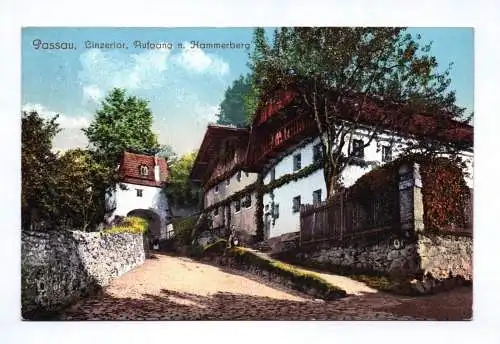 Ak Passau Linzertor Aufgang Hammerberg 1914