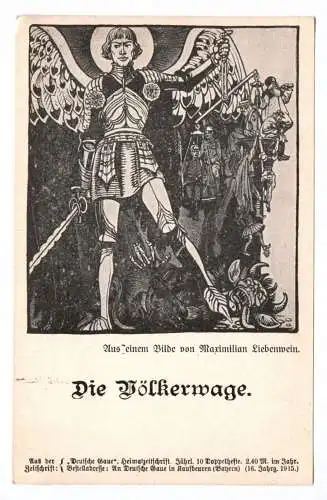 Künstler Ak Die Völkerwaage 1915 Maximilian Liebenwein