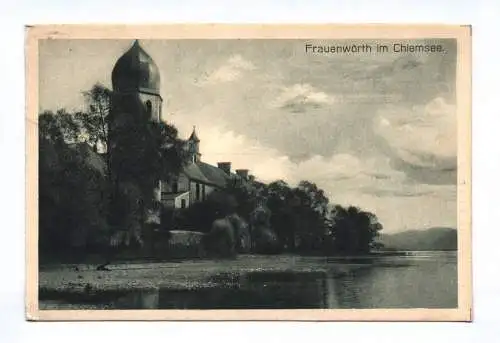 Ak Frauenwörth im Chiemsee 1908 Kloster