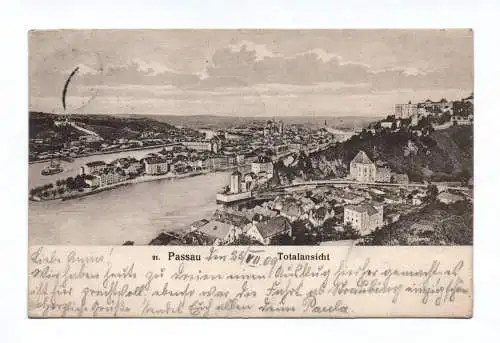 Ak Passau Totalansicht 1909