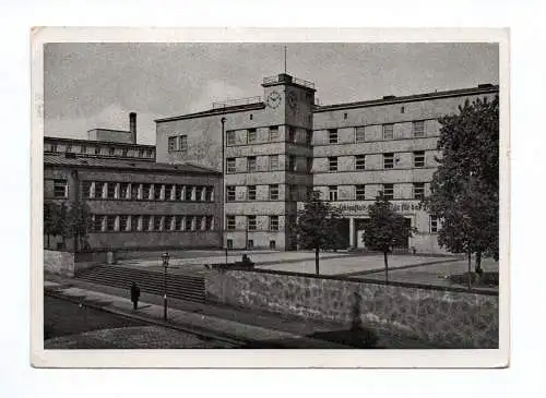 Postkarte Leipzig Buchdrucker Lehranstalt und Meisterschule 1947