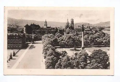 Ak Stuttgart Schloßplatz mit altem Schloß 1919