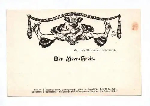 Künstler Ak 1915 Der Meer Greis Maximilian Liebenwein