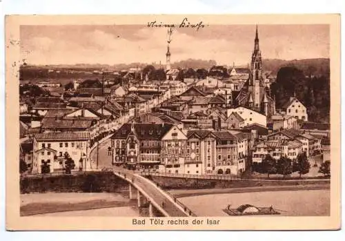 Ak Bad Tölz rechts der Isar 1932