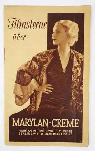 Filmsterne über Marylan Creme Berlin 1932 Reklame Drogerie Sammler