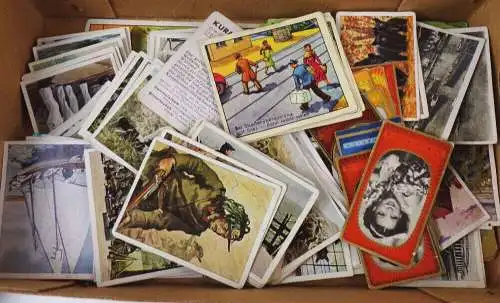 Konvolut alter Sammelbilder trading cards Hartwig Vogel Erdal Chlorodont 