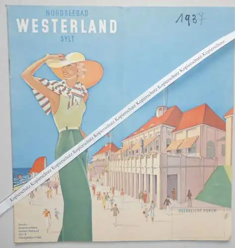 Broschur Nordseebad Westerland Sylt 1937 ! (H4