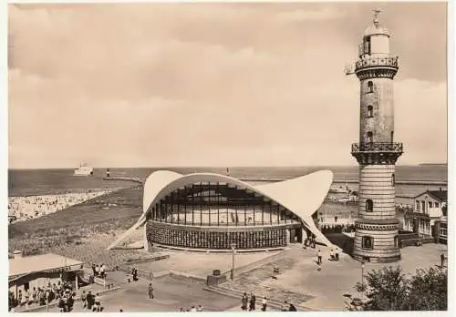 Große Ak mit Umschlag Gruss aus Rostock - Warnemünde 1970 DDR (D8