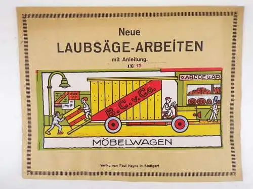 Neue Laubsäge Arbeiten Vorlagen Möbelwagen Paul Heyne Stuttgart 1920 er