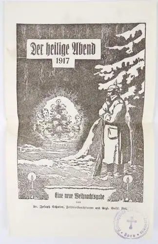 Der heilige Abend 1917 Weihnachtsgabe 1 Wk WW1 Roman Soldat