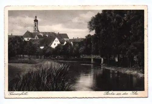 Ak Geisenfeld Partie an der Ilm 1937
