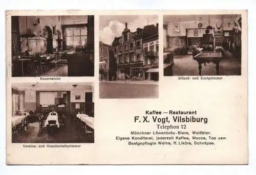 Ak Kaffee Restaurant Vilsbiburg 1935