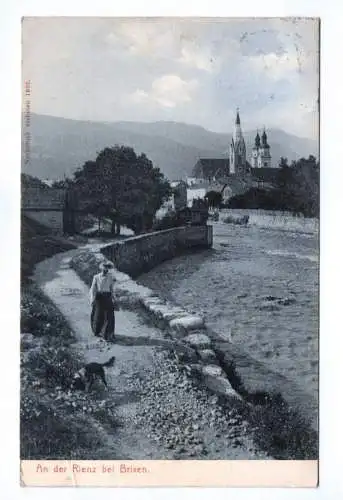 Ak An der Rienz bei Brixen Frau am Wasser 1905