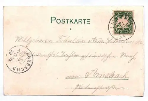 Litho Ak Gruss aus Lichtenau 1899