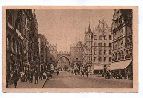 Ak München Neuhauser Straße mit Karlstor 1927