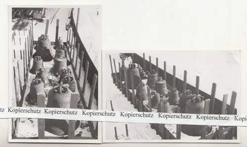 2 x Foto Bronze Glocken Dresden und  Umgebung 1942 Metallspende Einschmelzen