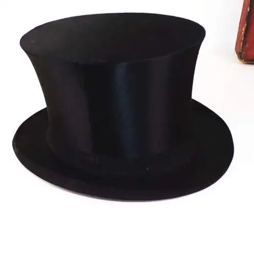 Alter Zylinder Hut Chapeau Claque Bautzen Schachtel Klapphut Größe 53 