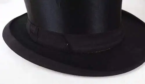 Alter Zylinder Hut Chapeau Claque Bautzen Schachtel Klapphut Größe 53 