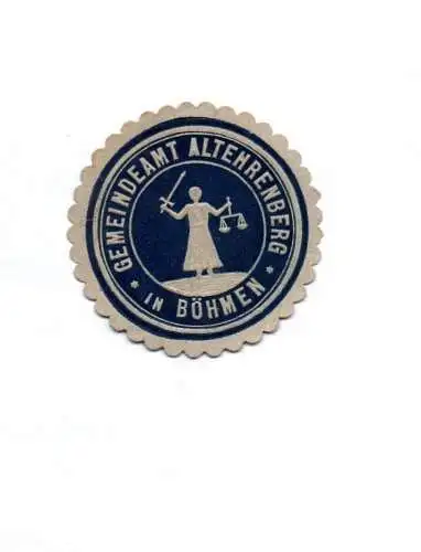 Alte Siegelmarke Gemeindeamt Altenrenberg Böhmen