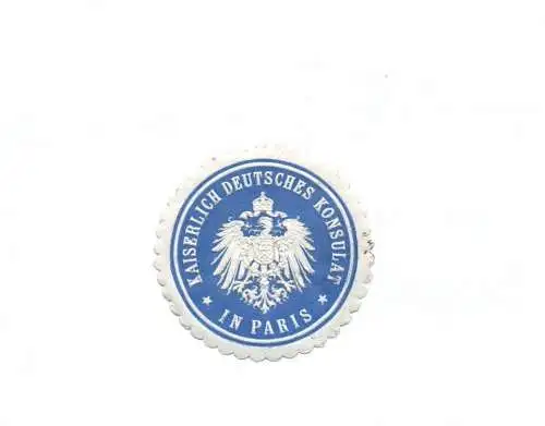 Alte Siegelmarke Kaiserliches Konsulat Paris