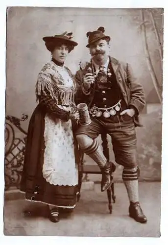 Foto Bayern Eheleute Trachten um 1900 