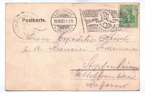 Ak Karlsruhe Schlossgartensee 1903