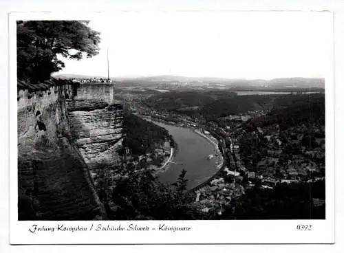 Foto Ak Festung Königstein Sächsische Schweiz Königsnase
