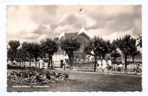 Foto Ak Seebad Ahlbeck Musikpavillon 1958