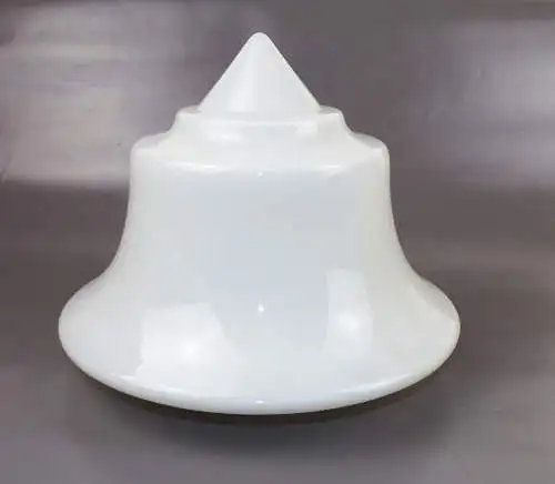 Alter Bauhaus Lampenschirm Weiß seltene Form Art Deco Design Glasschirm