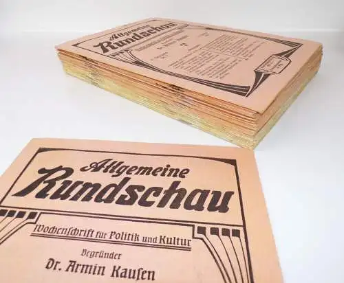 Zeitschrift Allgemeine Rundschau Politik und Kultur 1920 kompletter Jahrgang