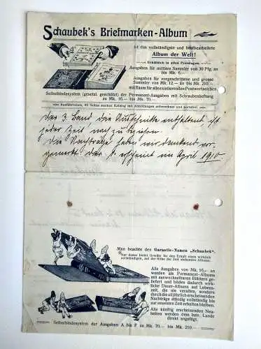 Alte Quittung C. F. Lücke 1909 Leipzig Verlag