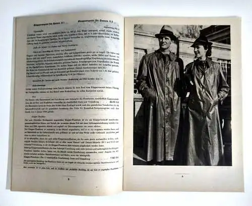 Klepper Prospekt 1938 Kleppermantel Regenbekleidung