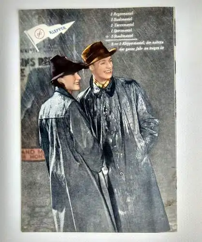 Alter Prospekt Bekleidung Klepper 1938