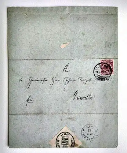Altes Dokument Löbau Lawalde 1895