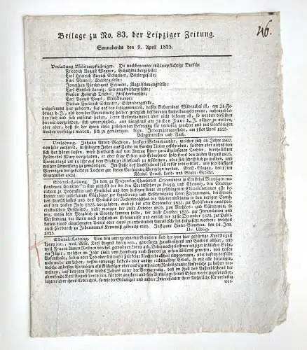 Beilage der Leipziger Zeitung 1825 No. 83
