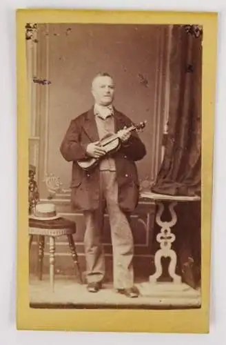 CDV Foto Mann mit Violine Geige 1882 Laufen Sulzach